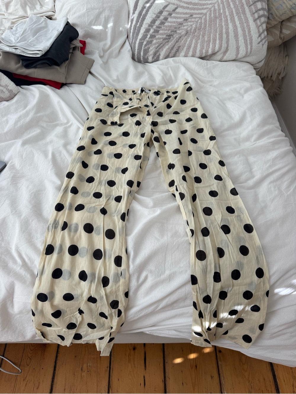 Gimiguas sheer polka dot beach pants